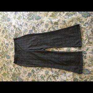 Flare crop plaid pants- never worn!